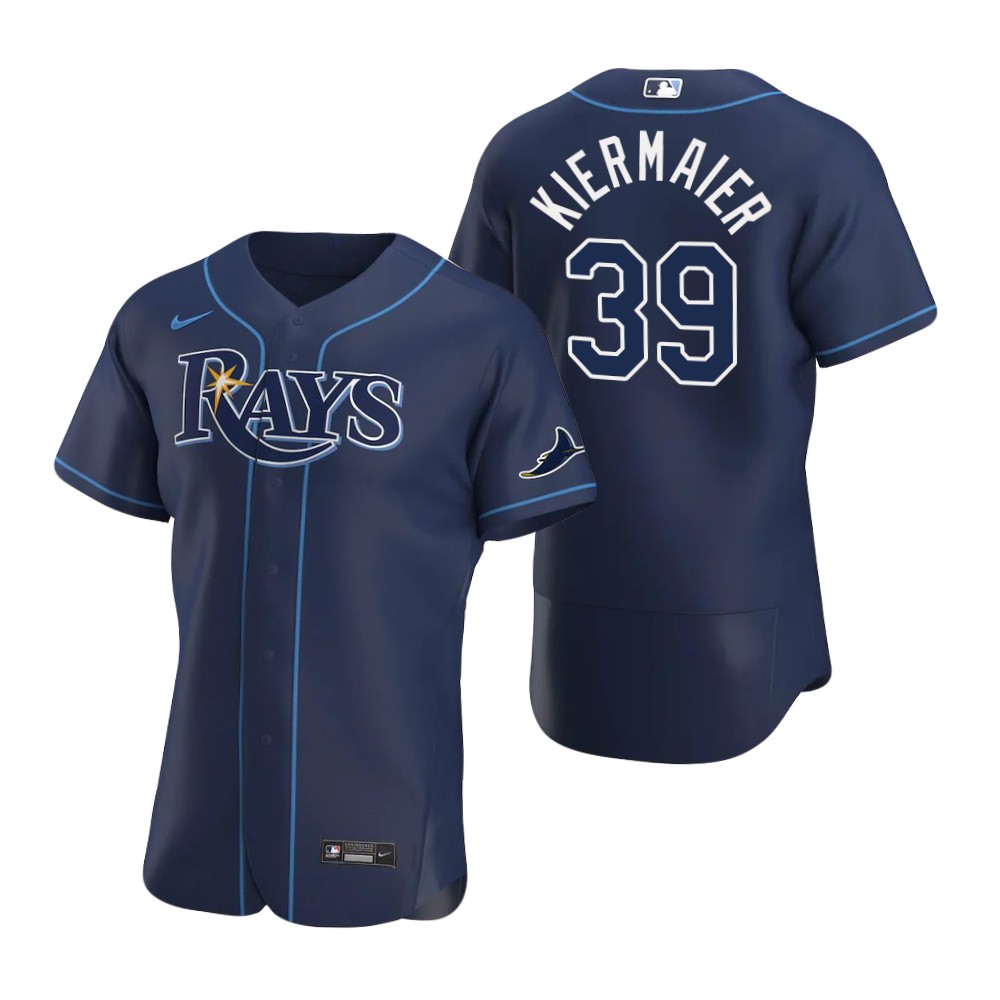 Tampa Bay Rays #39 Kevin Kiermaier Men Nike Navy Alternate 2020 Authentic Team MLB Jersey